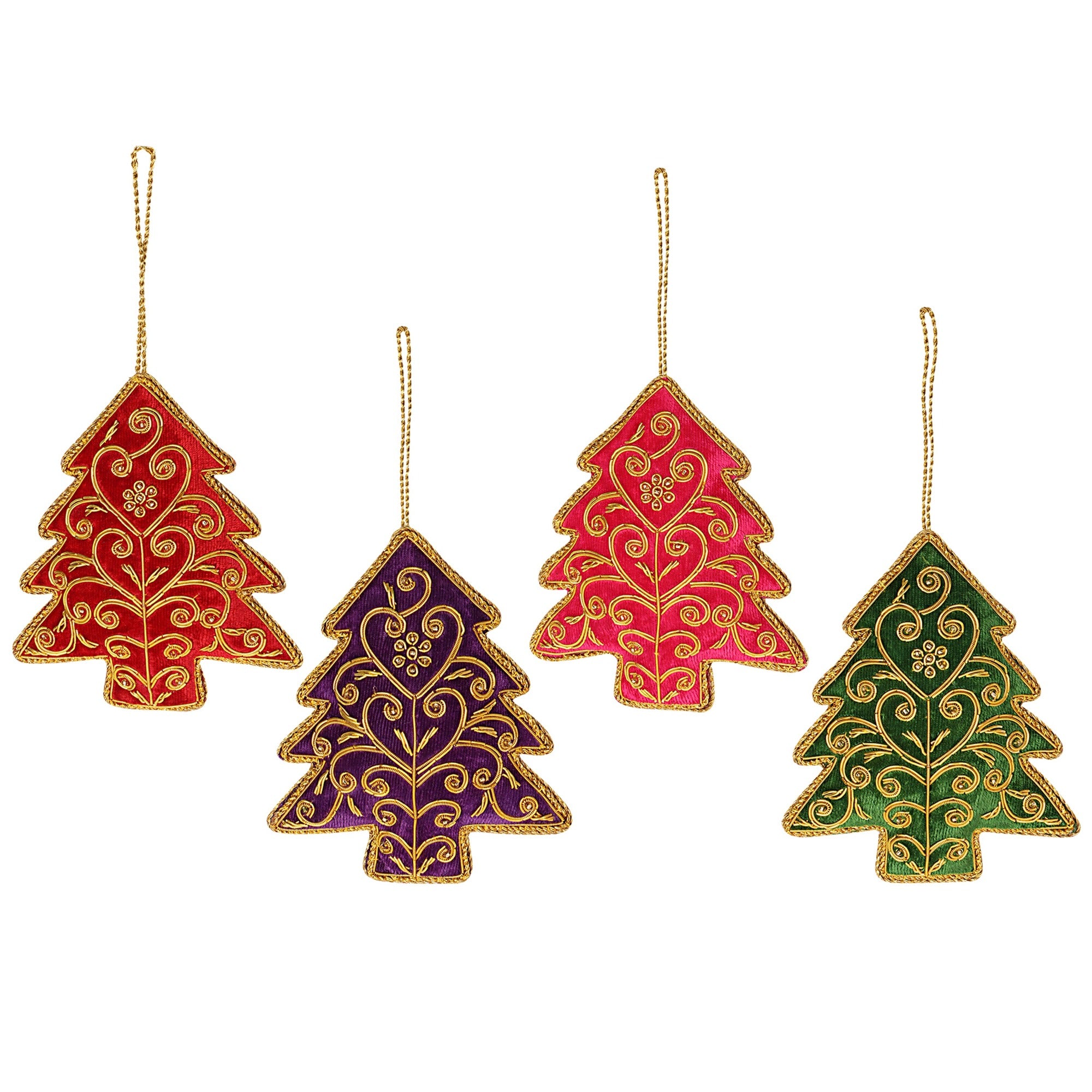 Decorative Tree Christmas ornaments set of 4 pieces for holiday decor (1SET=4PC)