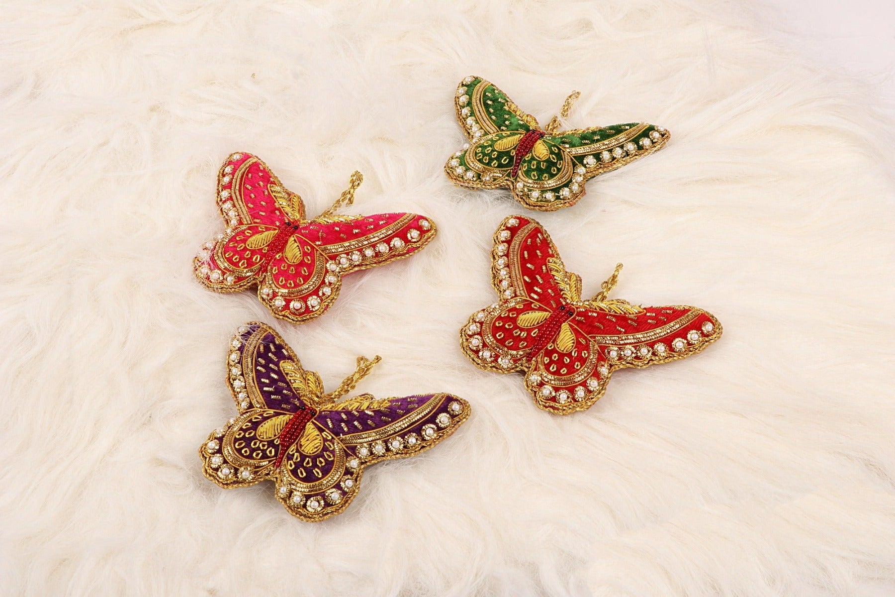 Butterfly Fantasy Christmas ornaments set of 4 pieces for holiday decor (1SET=4PC)
